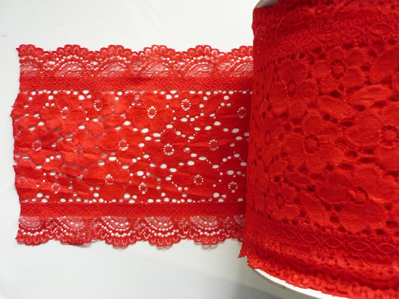 Stretch Lace 'Luxury' nr 189/17cm (10 m), Red